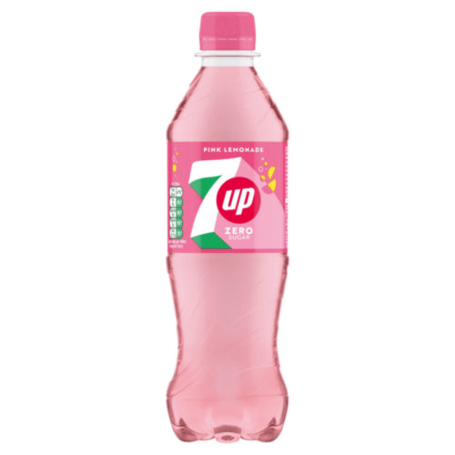7up Zero Sugar Pink Lemonade Bottle *24x500ml*