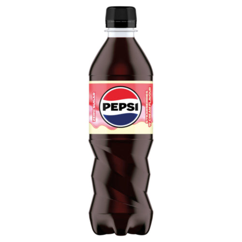 Pepsi Strawberries 'N' Cream Zero Sugar Bottle *24x500ml*