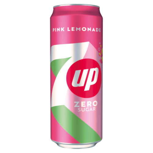7up Zero Sugar Pink Lemonade Can *24x330ml*