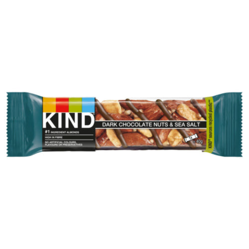 Kind Dark Choc Nuts & Sea Salt Bar *12x40g Case*