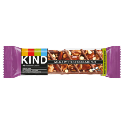 Kind Milk & White Chocolate Nut Bar *12x40g Case*