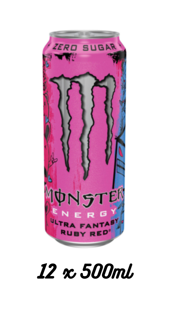 Monster Energy Zero Sugar Ultra Fantasy Ruby Red *12x500ml*