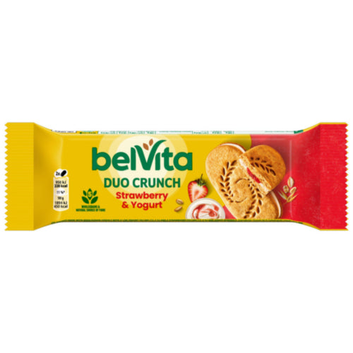 Belvita Strawberry & Yogurt Duo Crunch Biscuits *18x50.6g Case*