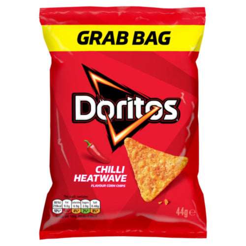 Doritos Extreme Chilli Heatwave Corn Chips Grab Bag - 32x44g Bags