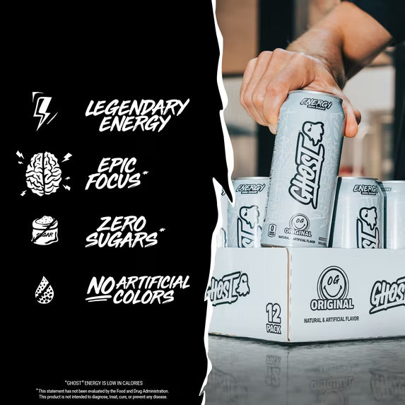GHOST® ENERGY Zero Sugars Energy Drink Original Flavour *12x500ml*