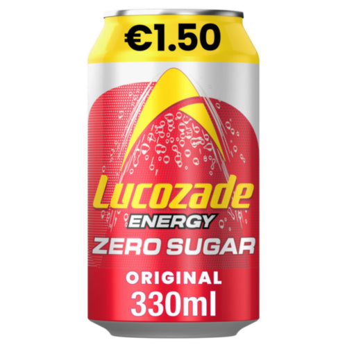 Lucozade Energy Zero Sugar Original Can €1.50 PMP *24x330ml*