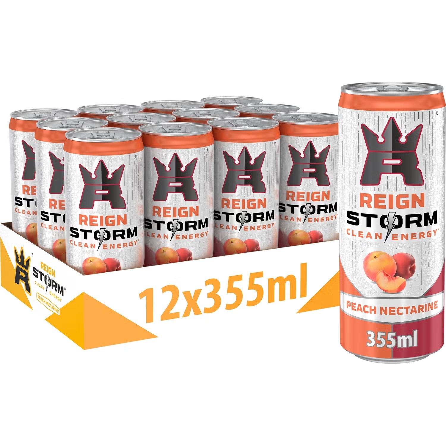 Reign Storm Peach Nectarine Clean Energy Drink *12x355ml*